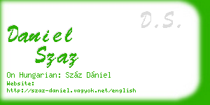 daniel szaz business card