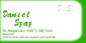 daniel szaz business card